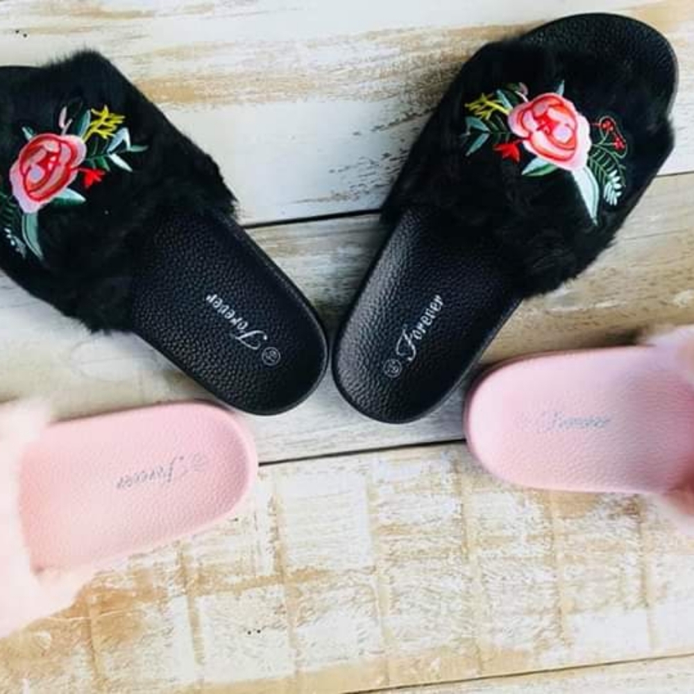 Furry slippers